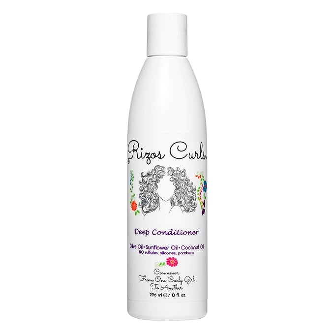 Rizos Curls Acondicionador profundo, fortalece e hidrata el cabello mientras controla el encrespamiento, añade suavidad y manejabilidad con aceite de coco, aceite de girasol y manteca de karité