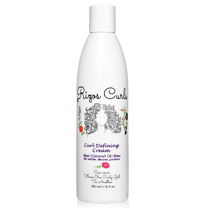 Rizos Curls Crema definidora de rizos para cabello ondulado, rizado, enrollado, rizado y control de encrespamiento, define, suaviza, hidrata, añade brillo para tipos de cabello, sin sulfatos