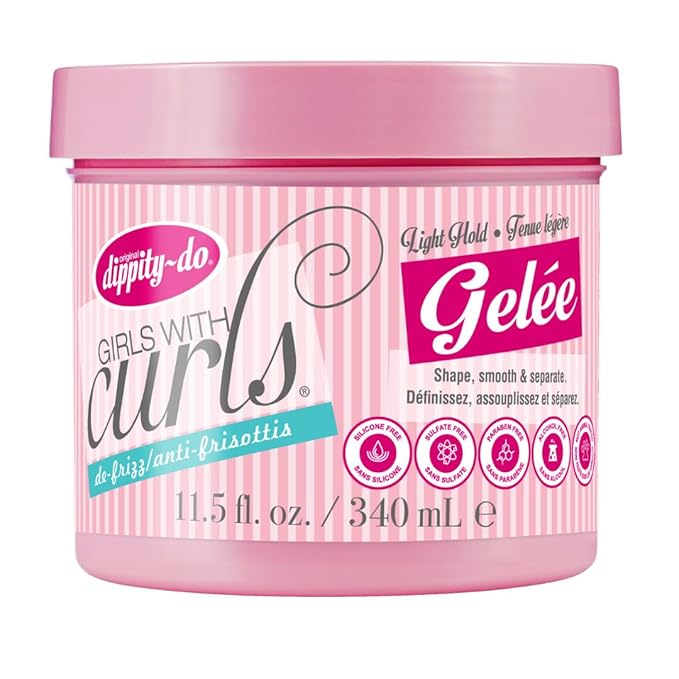 Gelee Light Hold para niñas con rizos - Forma, suaviza y separa tus rizos - Formulado con aloe, vitamina E y proteína de trigo para sin encrespamiento