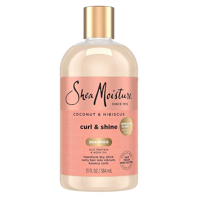 Shampoo para cabello rizado de karité Humedad Hibiscus de coco,