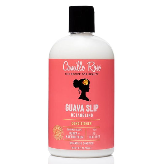 Camille Rose Acondicionador desenredante de guayaba, con guayaba, ciruela Kakadu y guanábana para desenredar, acondicionar y revivir, para todas las texturas de cabello, 12 onzas líquidas