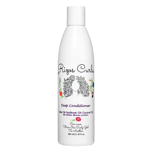 Rizos Curls Acondicionador profundo, fortalece e hidrata el cabello mientras controla el encrespamiento, añade suavidad y manejabilidad con aceite de coco, aceite de girasol y manteca de karité