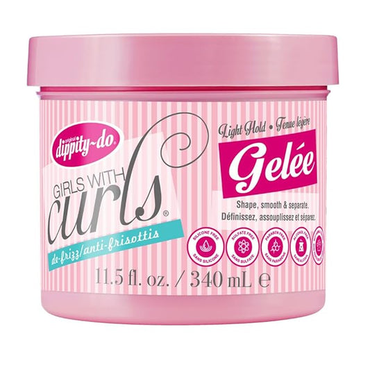 Gelee Light Hold para niñas con rizos - Forma, suaviza y separa tus rizos - Formulado con aloe, vitamina E y proteína de trigo para sin encrespamiento