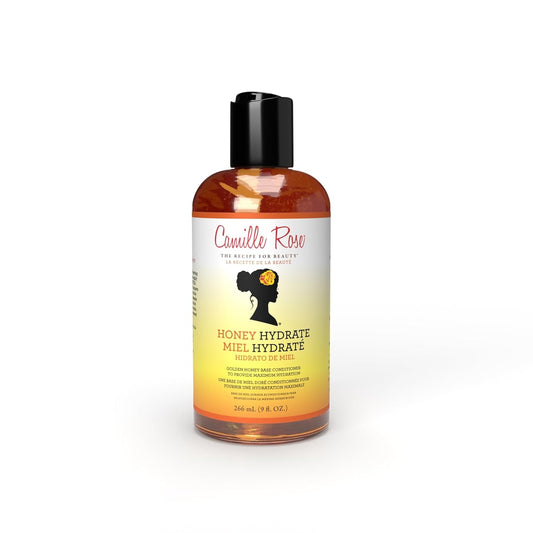 Camille Rose Acondicionador sin enjuague de miel, con aloe y aceite de oliva, para suavizar y proteger, hidratante para todo tipo de cabello, 9 onzas líquidas