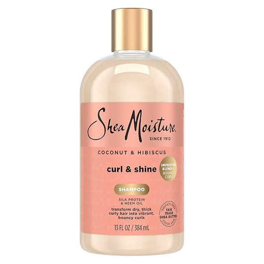 Shampoo para cabello rizado de karité Humedad Hibiscus de coco,