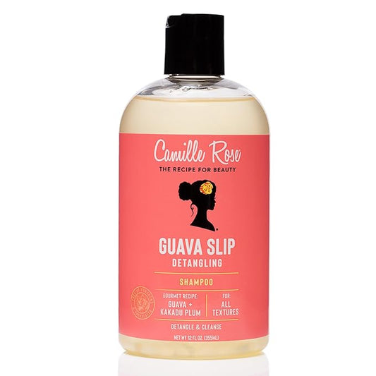 Camille Rose Champú desenredante de guayaba, con aceite de guayaba, ciruela Kakadu y aguacate para desenredar, limpiar e hidratar, para todas las texturas del cabello, 12 onzas líquidas
