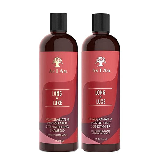 As I Am Long & Luxe Champú Fortalecedor + Acondicionador